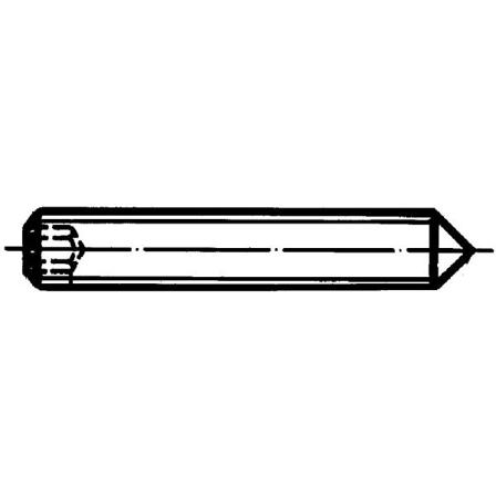 Almén Special Fastener 9142820 Stopskrue MS6SS FZB, DIN-914, pakke 200 M8 x 20 mm, Befæstelse