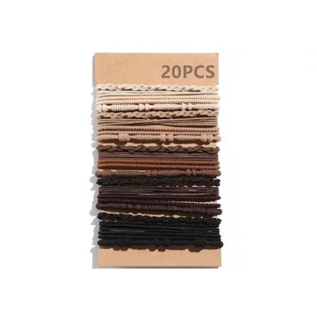 Boheme-flettede hårelastikker - 20-pak, velegnet til tykt hår