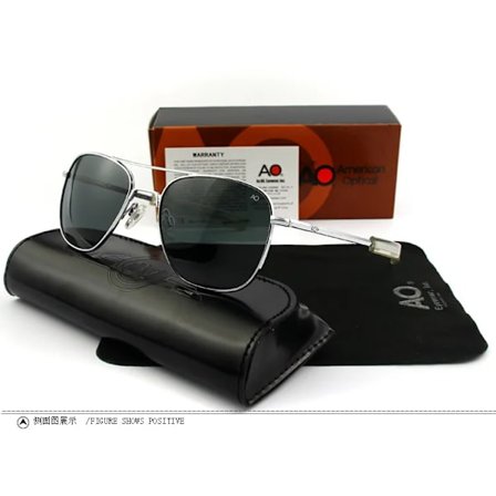 AO Aviation Solglasögon Herr Med Originalkartong Fodral Rengöringsduk Vintage Retro Solglasögon American Optical gafas de sol hombre
