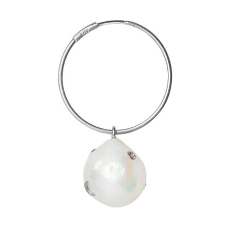 Jane Kønig Baroque Pearl Earring Grå, Dame Øreringe, Størrelse: ONE Size