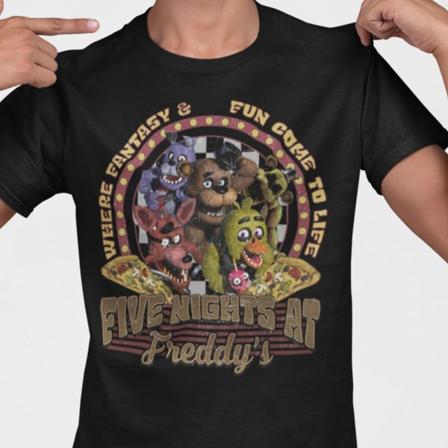 FNAF t-shirt med Freddy Fazbear 164cl youth 14-15år
