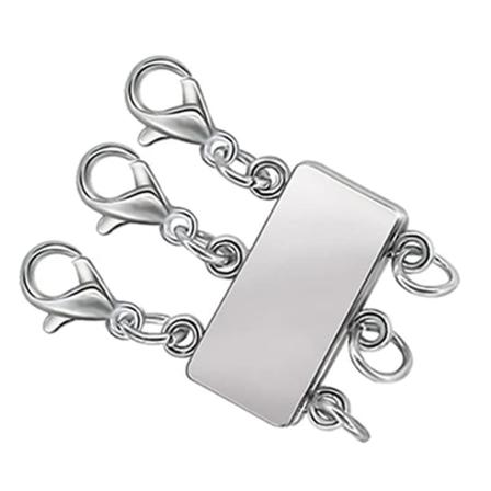 Lagerhalsband Spänne Lås Magnet Halsband Connector Multi Strands Spännen för Layered Armband Halsband Guld Silver Silver - B 3rd row