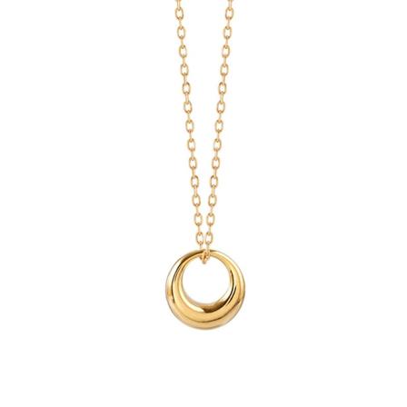 Guld Färg Geometrisk Cirkel Halsband Kvinnor Minimalistisk Nyckelben C