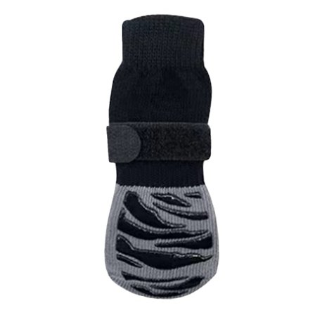 Skridsikre hundesokker: Ekstra tykt greb, der virker selv når det er snoet, og forhindrer glidning.