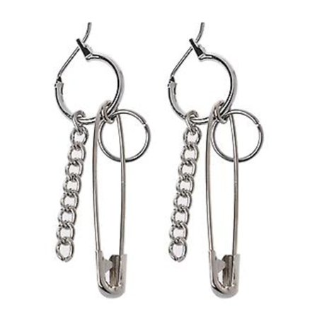 til Kreative Uregelmæssige Øreringe Lang Kæde Kvast Sikkerhedsnål Form Øreringe til