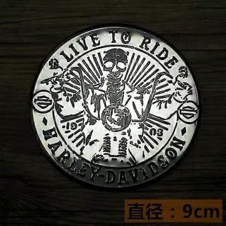 Aluminium Skull-klistremerker for Harley Davidson Sportster - Motorsykkel Logo Dekorative Tilbehør