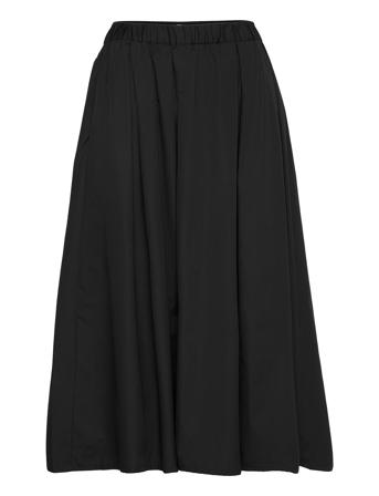 Jorina Plain Skirt Knelangt Skjørt Svart Stylein*Betinget Tilbud