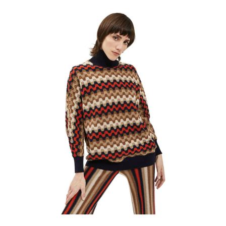 Ottod'Ame Round-neck Strik Brun, Dame Striktrøjer