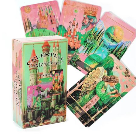 Celestial Carnival Tarotkort En 78-korts Oracle Engelsk Visions Divination Edition Brettspill