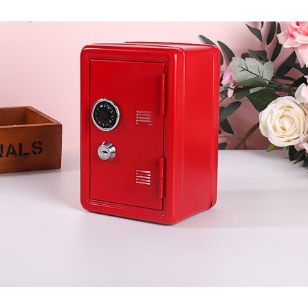 Sparebøsse for barn, pengeskap, safeboks, safe myntbank, pengesparebøsse, passordkodelås, søte små banker, flott gaveleke til bursdag barn gutter