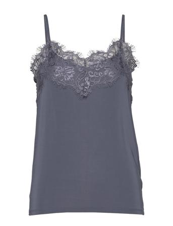 Slclara Singlet Top Ærmeløs Top Blå Soaked In Luxury