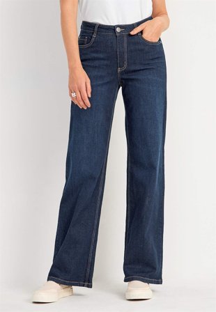 Cellbes of Sweden - Vide jeans med høy midje Renata i mørk blå / denim for damer i størrelse 54