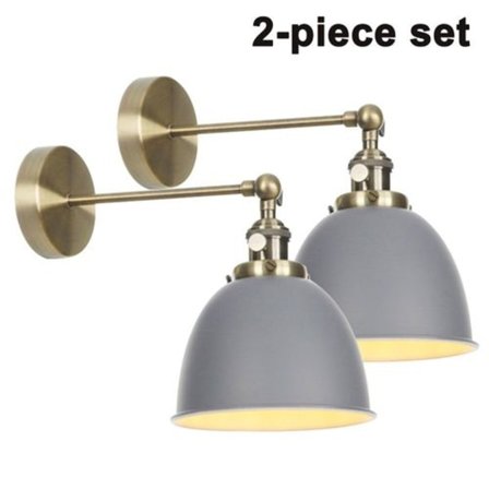 Moderne taklampe halvcirkel mini med grå metallskjerm