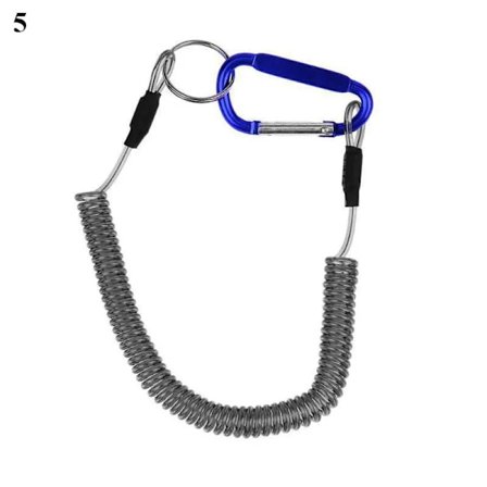 Ny Spiral Stretch Keychain Elastisk Spring Rep Key Ring Metal Karabiner För Utomhus Anti-Förlorade Telefon Spring Key Cord Lås Krok 5 1.2m