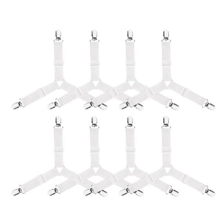 8-pack 3-klämmor Sänglakanhållare Sänghörnshållare Fästen Madrassöverdrag Klämmor Tunga Sängkläder