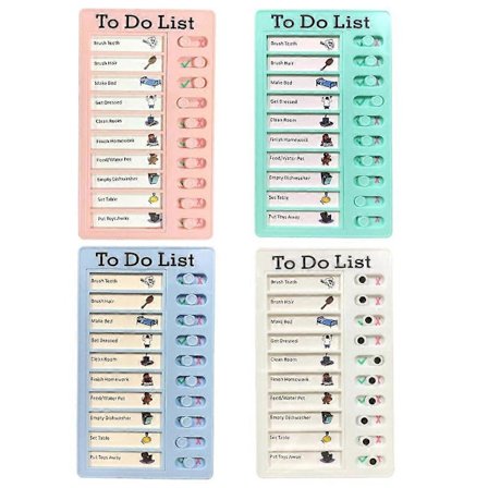 4 Stykker Oppgavekort for Barn Gjøremålsliste Sjekkliste Oppgavetavle, Gjenbrukbar Gjøremålsliste, for Barn Voksne Hjem Skole Klasserom