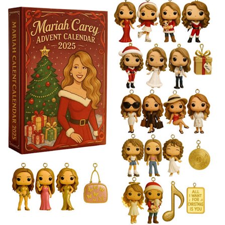 Mariah Carey julekalender Jul 2D akryl hængende ornament Gave Den ultimative julegave til Mariah Carey-fans