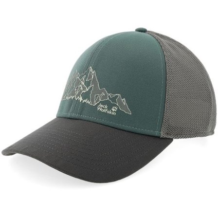 Jack Wolfskin - Grön trucker Keps - Brand Cap Sago Palm Trucker @ Hatstore