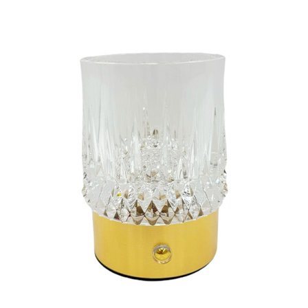 Kreativ oppladbar krystallvaselampe, whisky lite vinglass bordlampe, baratmosfære lysende kopp{KDO}