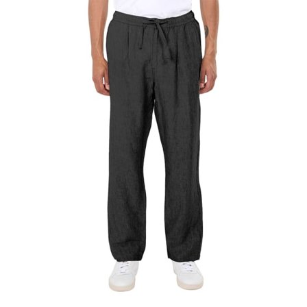 Knowledge Cotton Apparel Loose Linen Pant Byxor Herr Svart L