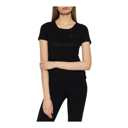 Emporio Armani Ea7 - T-shirts - Svart - Dam - Storlek: M, Dam, Storlek: M