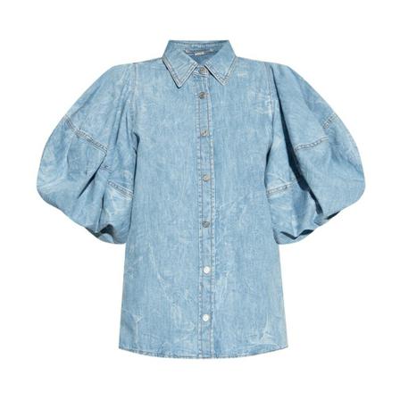 Stella McCartney Short Sleeve Shirts Blå, Dame Skjorter