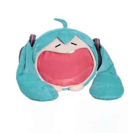 Kawaii Anime Hatsune Miku Cosplay Pehmolelu Rucksack Ita Laukku Naiset Laukku Shool Opiskelija Miehet Sametti Olkalaukku Tyttö Lahja (FMY)