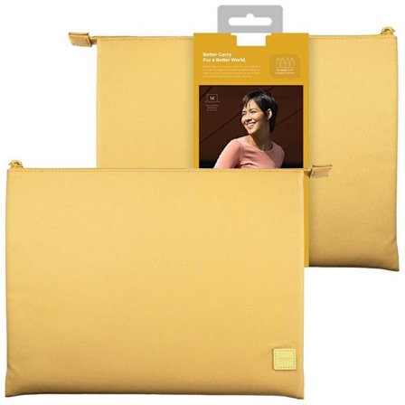 Uniq Lyon veske for laptop 14, vanntett RPET - gul