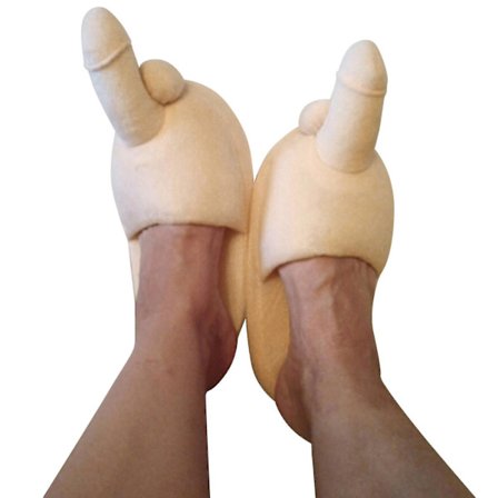 Sjov Unisex Voksen Plys Hjemmesko Nyhed Gag Gave Sexet Indendørs Flad Sko Anti-Slip Vinter lodne Hjemmesko Til Kvinder Mænd