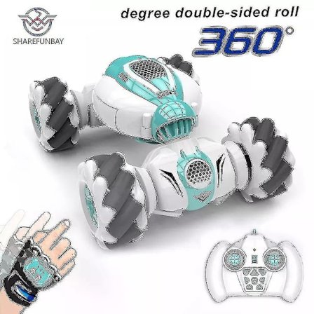 RC Stuntbil Fjernkontroll Klokkesensor Deformerbar Elektrisk Lekebil