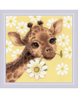 Kirjontapakkaus Taulu Kirahvi