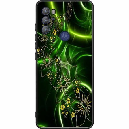 Motorola Moto G60s Svart Skal Blommor