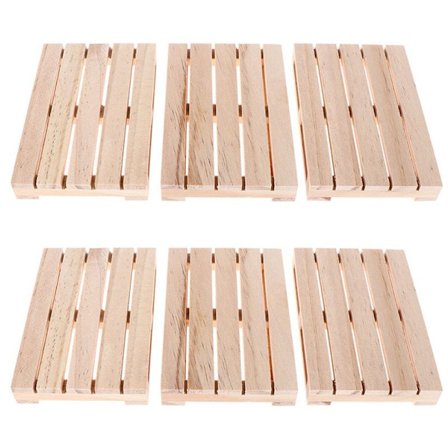 Mini trepaller underlag i tre for drikke, varme og kalde drikker,