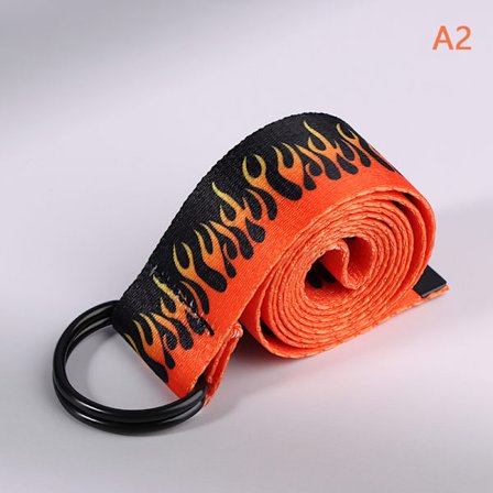 Hip Hop Fashion Herre Canvas Bælte Personlig Casual Flame Bel