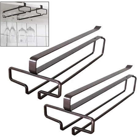 Hengende vinglassholder i metall, til underskap