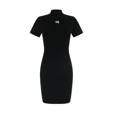 T by Alexander Wang Bodycon Crewneck Tee Dress , Zwart , Dames , Maat: S Casual jurken
