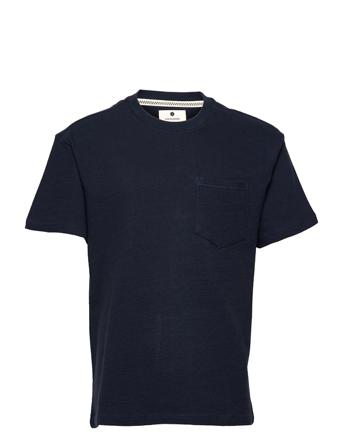 Akkikki Structure T Shirt Blue Anerkjendt