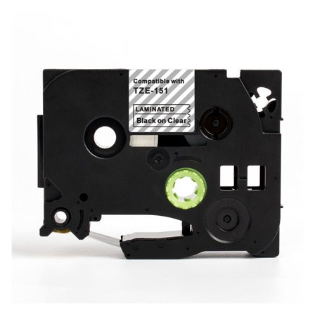 Tape 24mm TZe-151 Svart på Klar - Lyreco - Kontorsmaskiner - Märkmaskiner och tape - Tape - Brother TZ