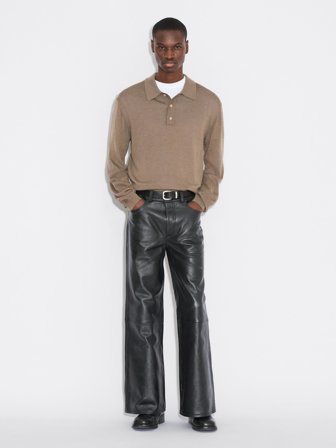 Holzweiler Ollie Polo Shirt - Taupe - Men's - L