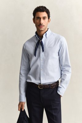 GANT - Pinpoint oxfordskjorte i regular fit til herre light blue