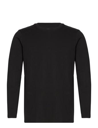 Men's O-Neck L/S T-Shirt, Cotton/Stretch NORVIG Black