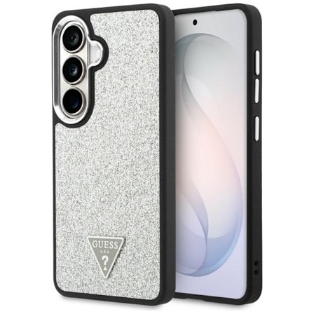 Guess Mobilskal För Galaxy S26 MagSafe Fixed Glitter Triangle - Silver