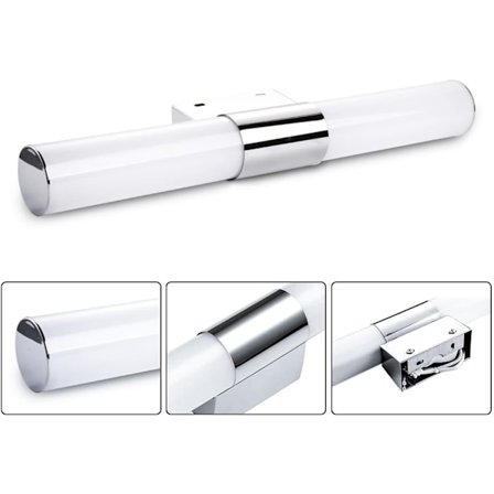 Moderne LED 40CM Badeværelsesspejlslys, 8W Varmt Hvid Dekorativ Belysning Spejlskab Lampe, IP65 Vandafvisende Vægskinne, til Badeværelse, Sminkebord