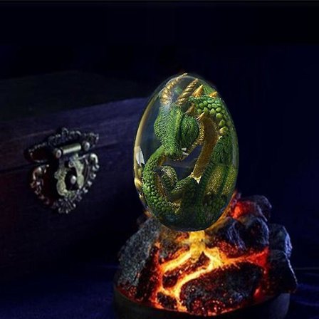 Lava Dragon Æg Transparent Krystal Lava Dinosaur Æg Harpiks Skulptur Souvenir[C]