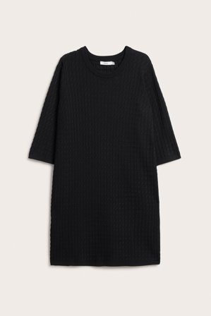 Kappahl | Palmikkoneulottu mekko | Musta