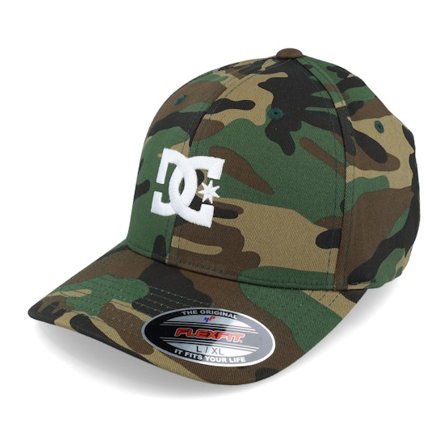 DC - Camo flexfit Kasket - Cap Star 2 Camo/White Flexfit @ Hatstore