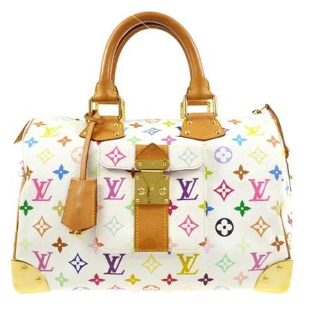 Louis Vuitton Vintage Pre-owned Canvas louis-vuitton-Tass , Wit , Dames , Maat: ONE Size Vintage Tassen