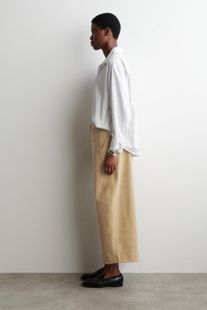 COS Women's Pantaloni Barrel In Velluto A Coste in Beige