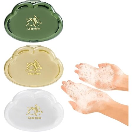 150 ark sky resetvål, engangs såpeblad bærbar beholder lommesåper for håndvask vandring, reise papirsåpe portabelt rikt skum