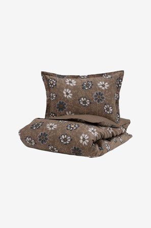 Borås Cotton - Bäddset Viola - Brun - Påslakanset - 230X220 - Från Homeroom